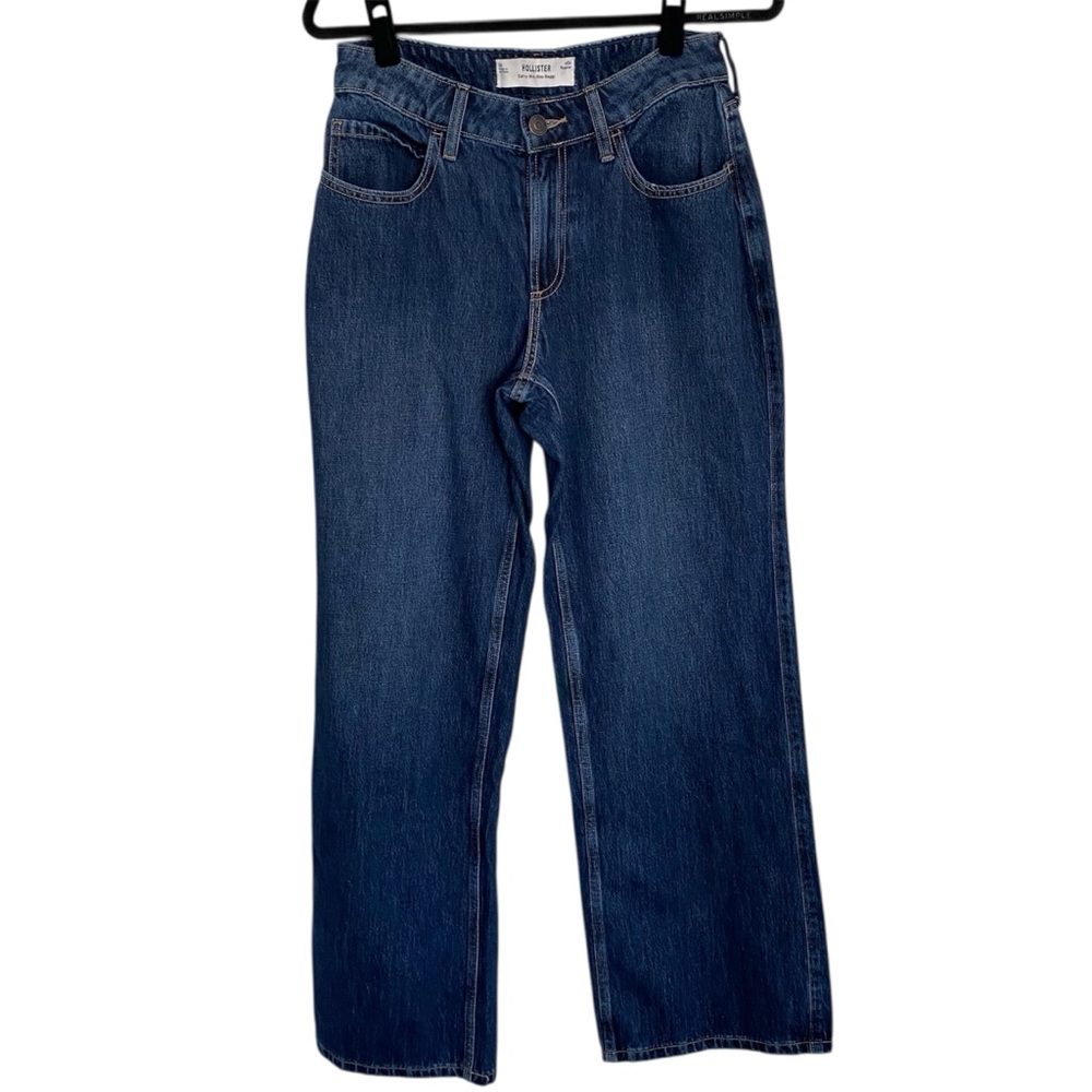 Hollister Curvy Baggy Mid-Rise Jeans Women’s 26/2R Medium Wash Denim